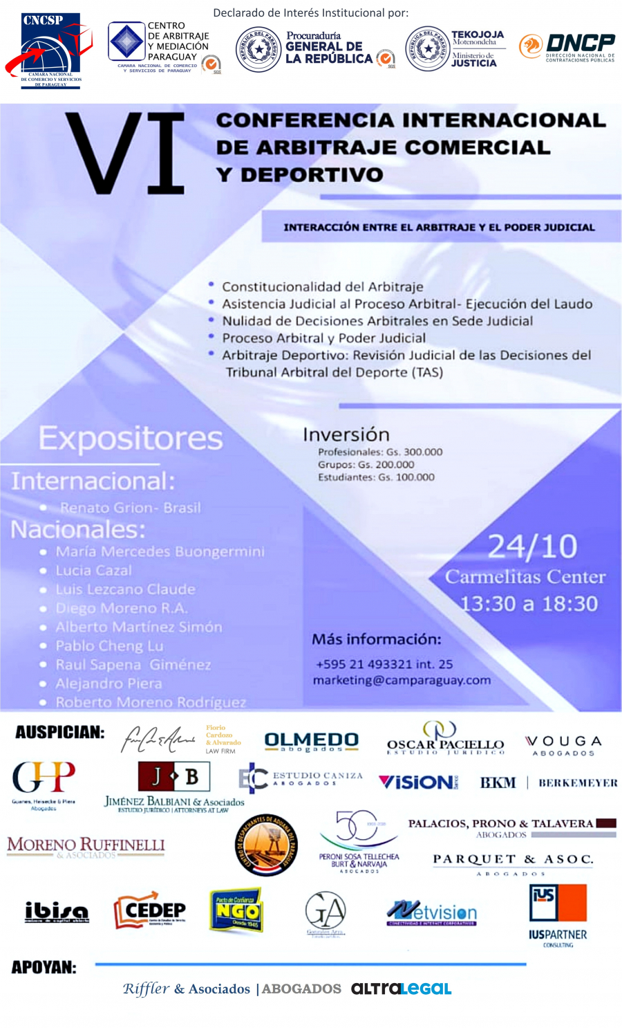 VI Conferencia Internacional de Arbitraje Comercial y Deportivo